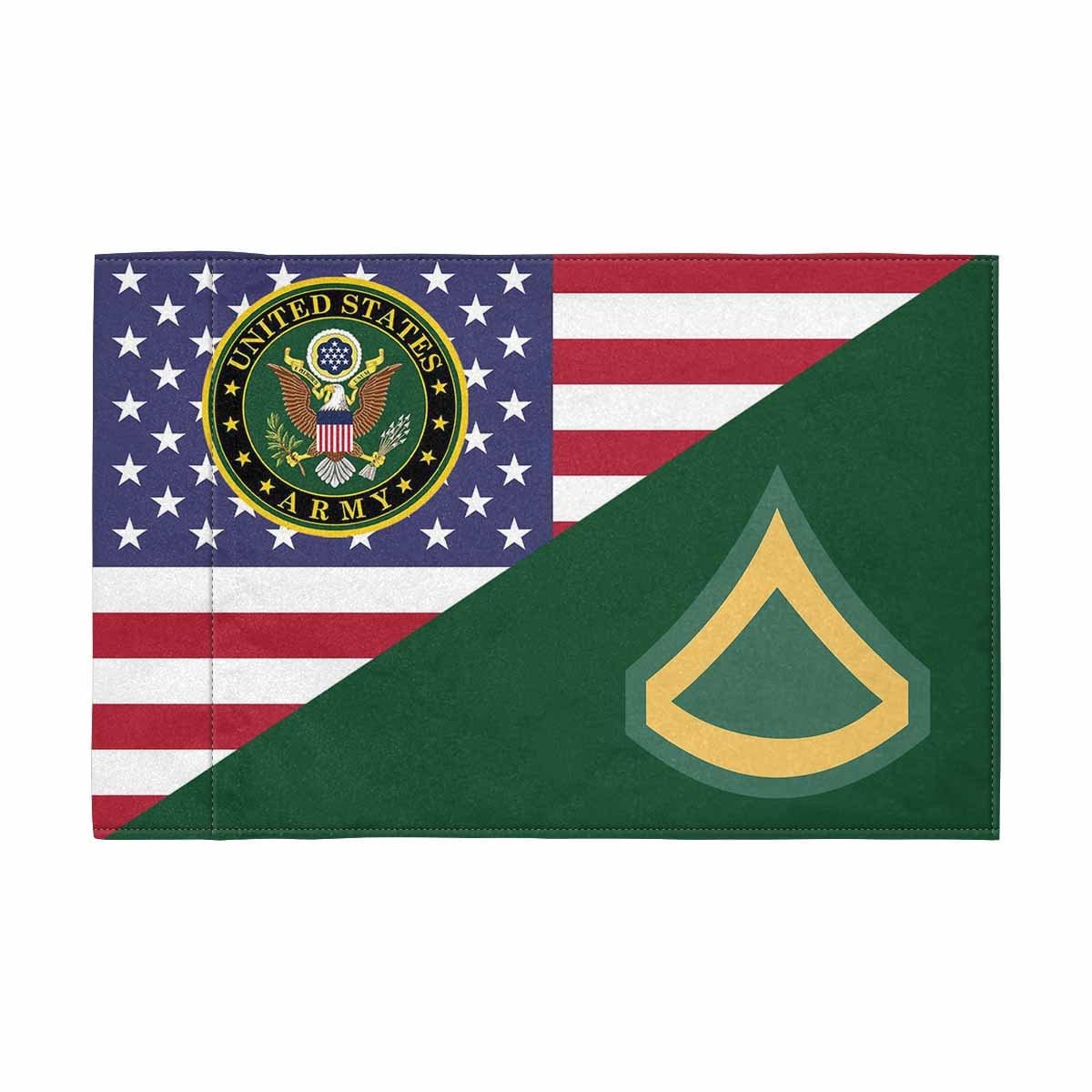 US Army E-3 Motorcycle Flag 9" x 6" Twin-Side Printing D01-Garden Flag-Veterans Nation