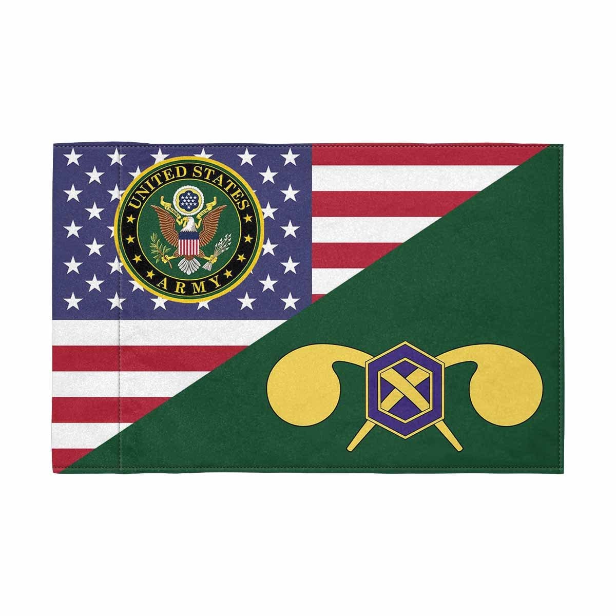 US Army Chemical Corps Motorcycle Flag 9" x 6" Twin-Side Printing D01-Garden Flag-Veterans Nation