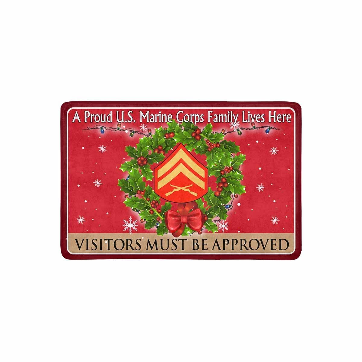 USMC E-4 Corporal E4 Cpl Noncommissioned Officer Ranks - Visitors must be approved-Doormat-USMC-Ranks-Veterans Nation