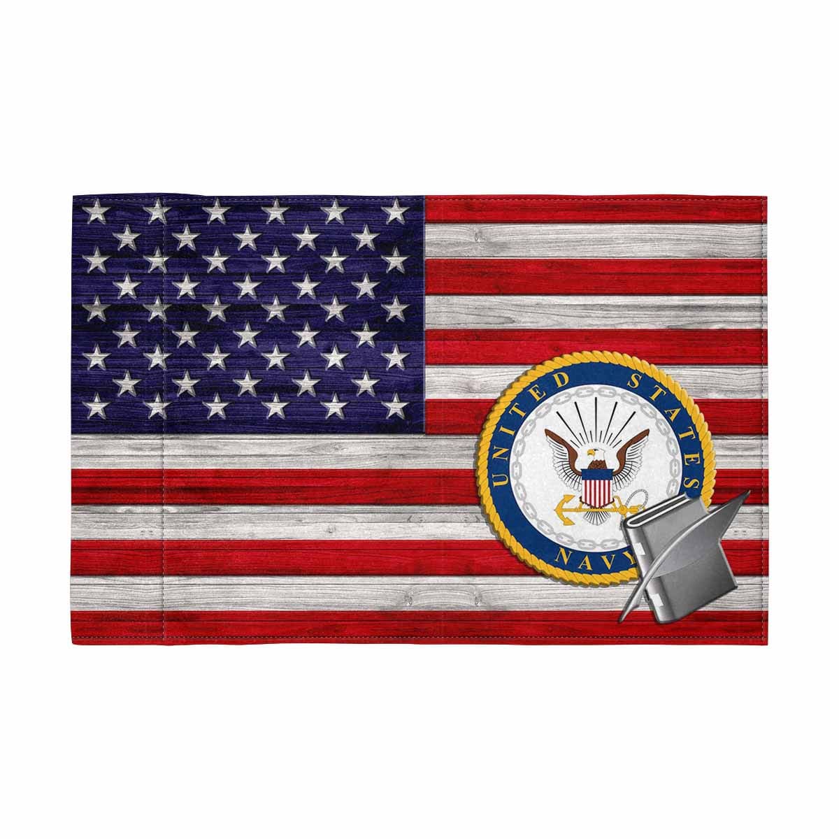 US Navy Personnel Specialist Navy PS Motorcycle Flag 9" x 6" Twin-Side Printing D02-MotorcycleFlag-Navy-Veterans Nation