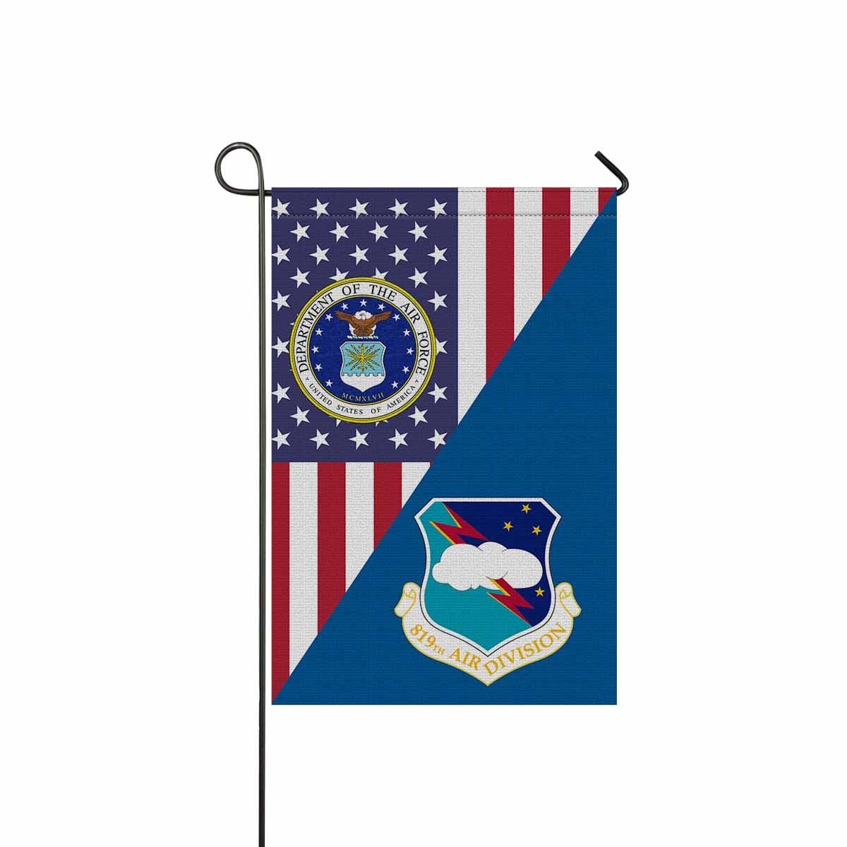 US Air Force 819th Strategic Aerospace Division Garden Flag/Yard Flag 12 inches x 18 inches Twin-Side Printing-GDFlag-USAF-AirDivision-Veterans Nation