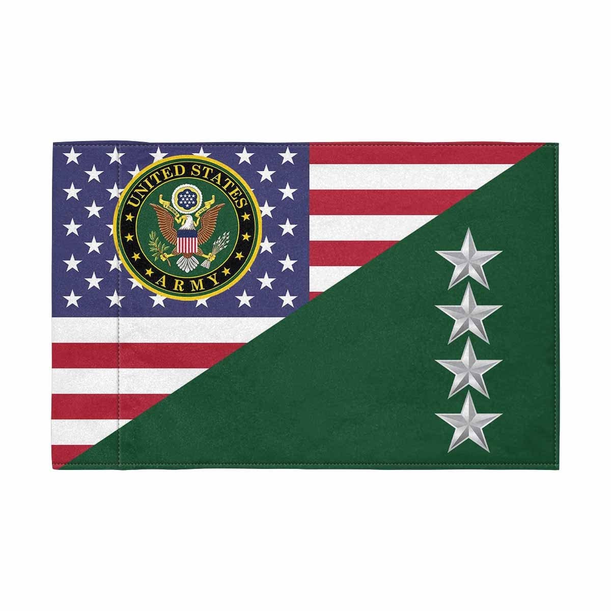 US Army O-10 GEN Motorcycle Flag 9" x 6" Twin-Side Printing D01-Garden Flag-Veterans Nation