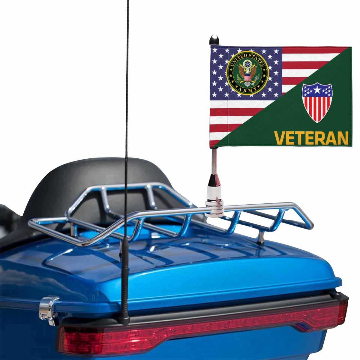 US Army Adjutant General Veteran Motorcycle Flag 9" x 6" Twin-Side Printing D01-MotorcycleFlag-Army-Veterans Nation