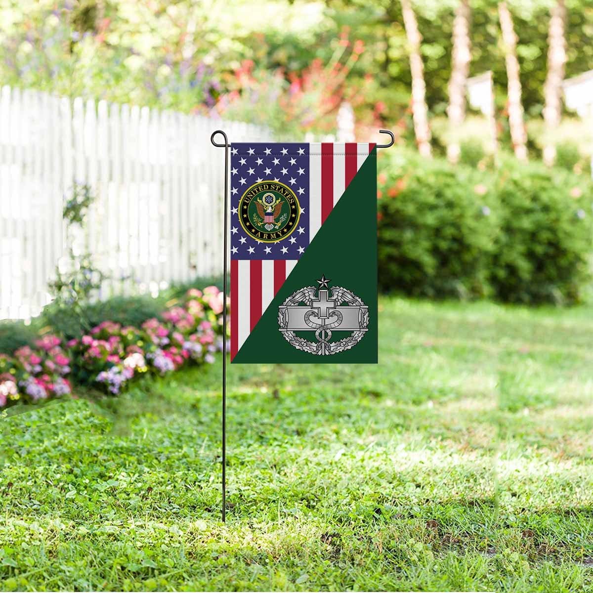 US Army Combat Medical 2nd Award Badge Garden Flag 12Inches x 18Inches Twin-Side Printing-GDFlag-Army-Badge-Veterans Nation