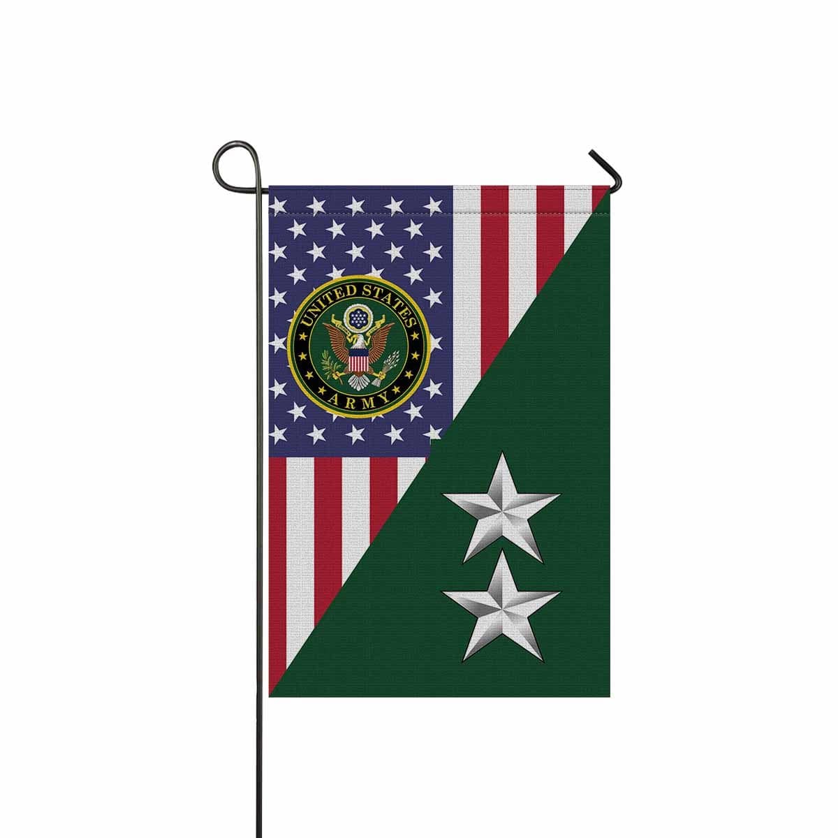 US Army O-8 Major General O8 MG General Officer Garden Flag/Yard Flag 12 Inch x 18 Inch Twin-Side Printing-GDFlag-Army-Ranks-Veterans Nation