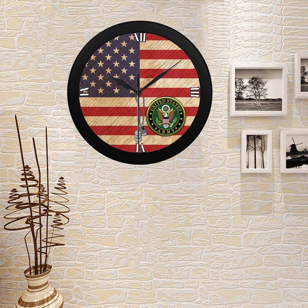 US Army Wall Clock-WallClocks-Army-Logo-Veterans Nation