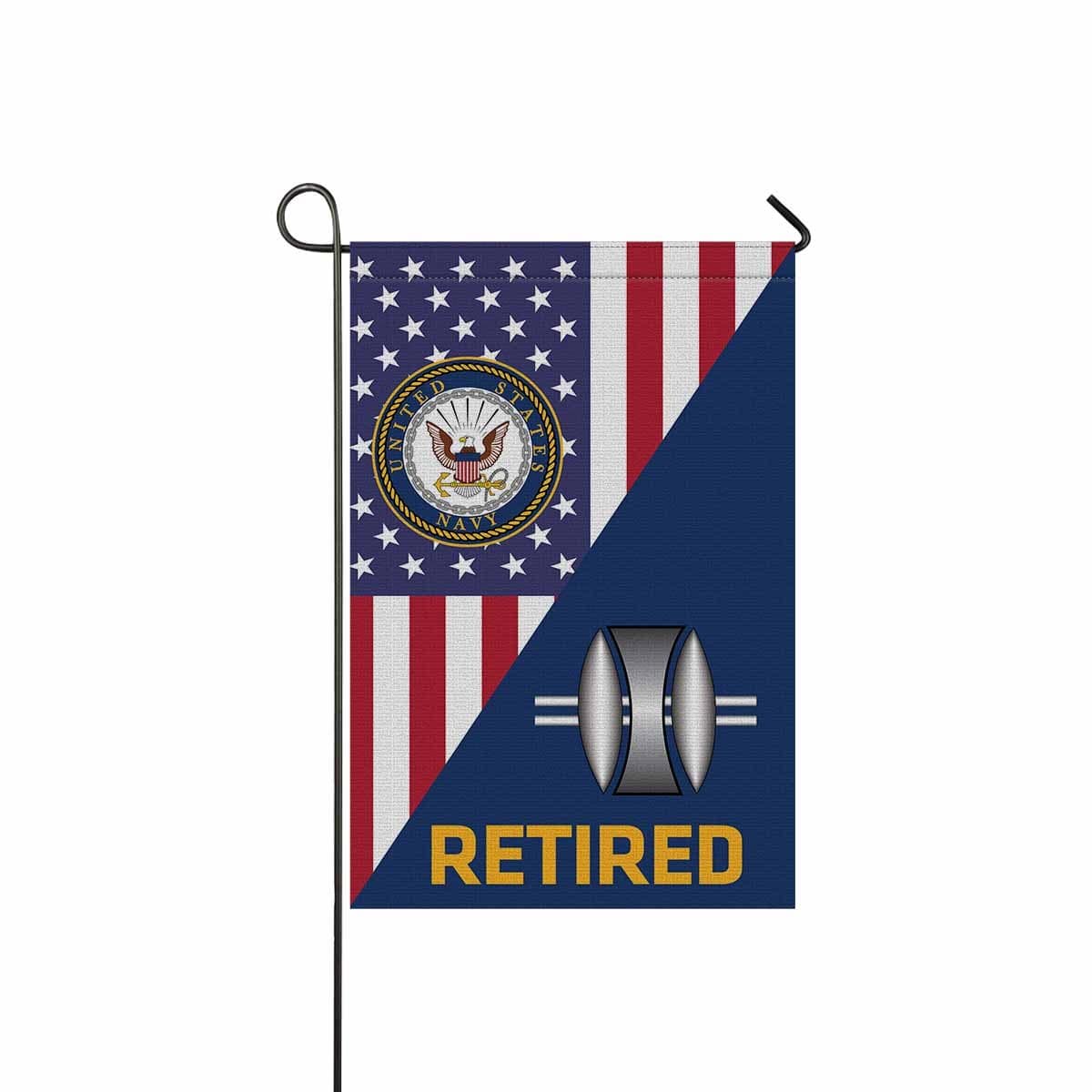 US Navy Opticalman Navy OM Retired Garden Flag/Yard Flag 12 inches x 18 inches Twin-Side Printing-GDFlag-Navy-Rate-Veterans Nation