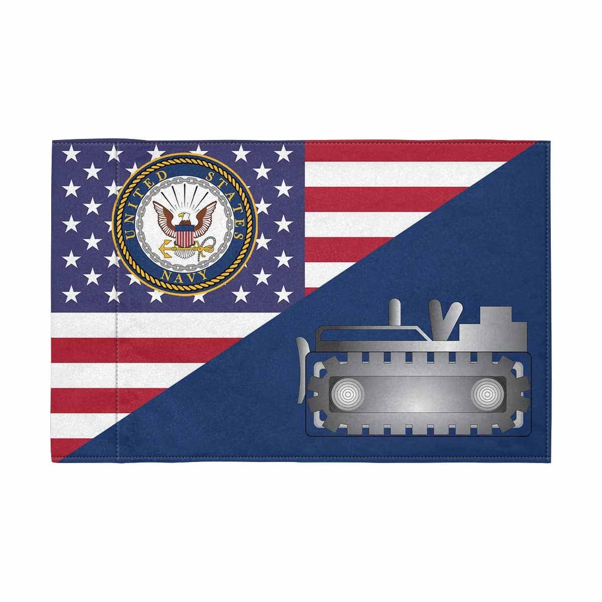 US Navy Equipment Operator Navy EO Motorcycle Flag 9" x 6" Twin-Side Printing D01-MotorcycleFlag-Navy-Veterans Nation