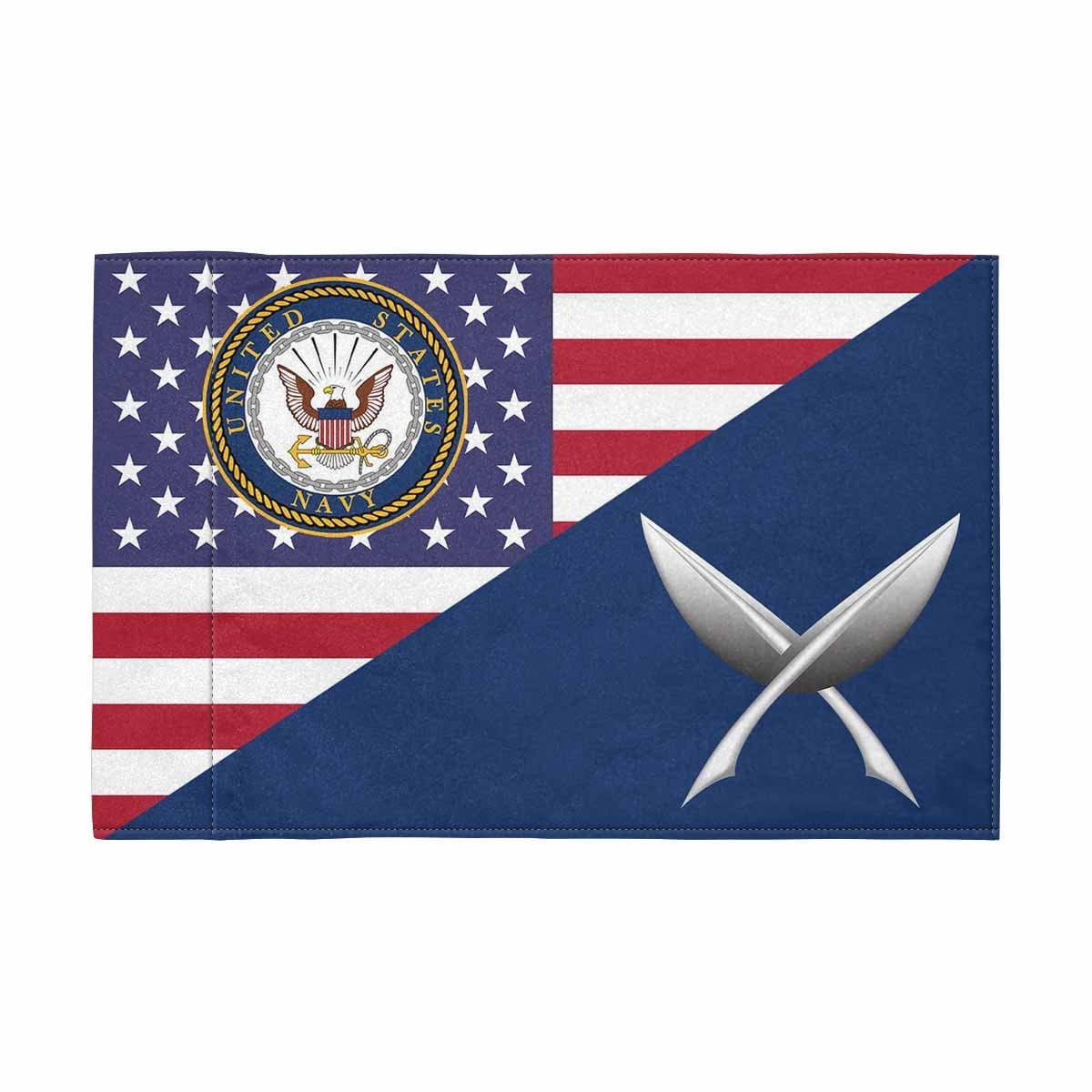 US Navy Yeoman Navy YN Motorcycle Flag 9" x 6" Twin-Side Printing D01-MotorcycleFlag-Navy-Veterans Nation