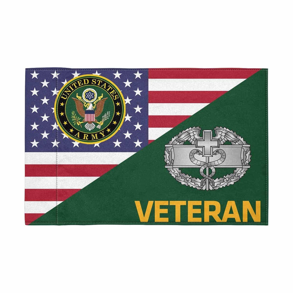 US Army Combat Medical 1st Award Badge Veteran Motorcycle Flag 9" x 6" Twin-Side Printing D01-MotorcycleFlag-Army-Veterans Nation