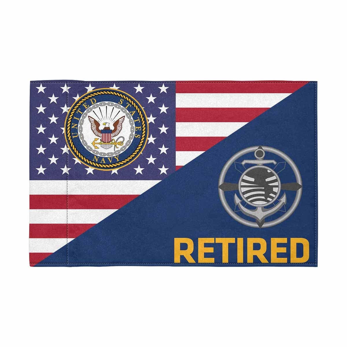 US Navy Religious Program Specialist Navy RP Retired Motorcycle Flag 9" x 6" Twin-Side Printing D01-MotorcycleFlag-Navy-Veterans Nation