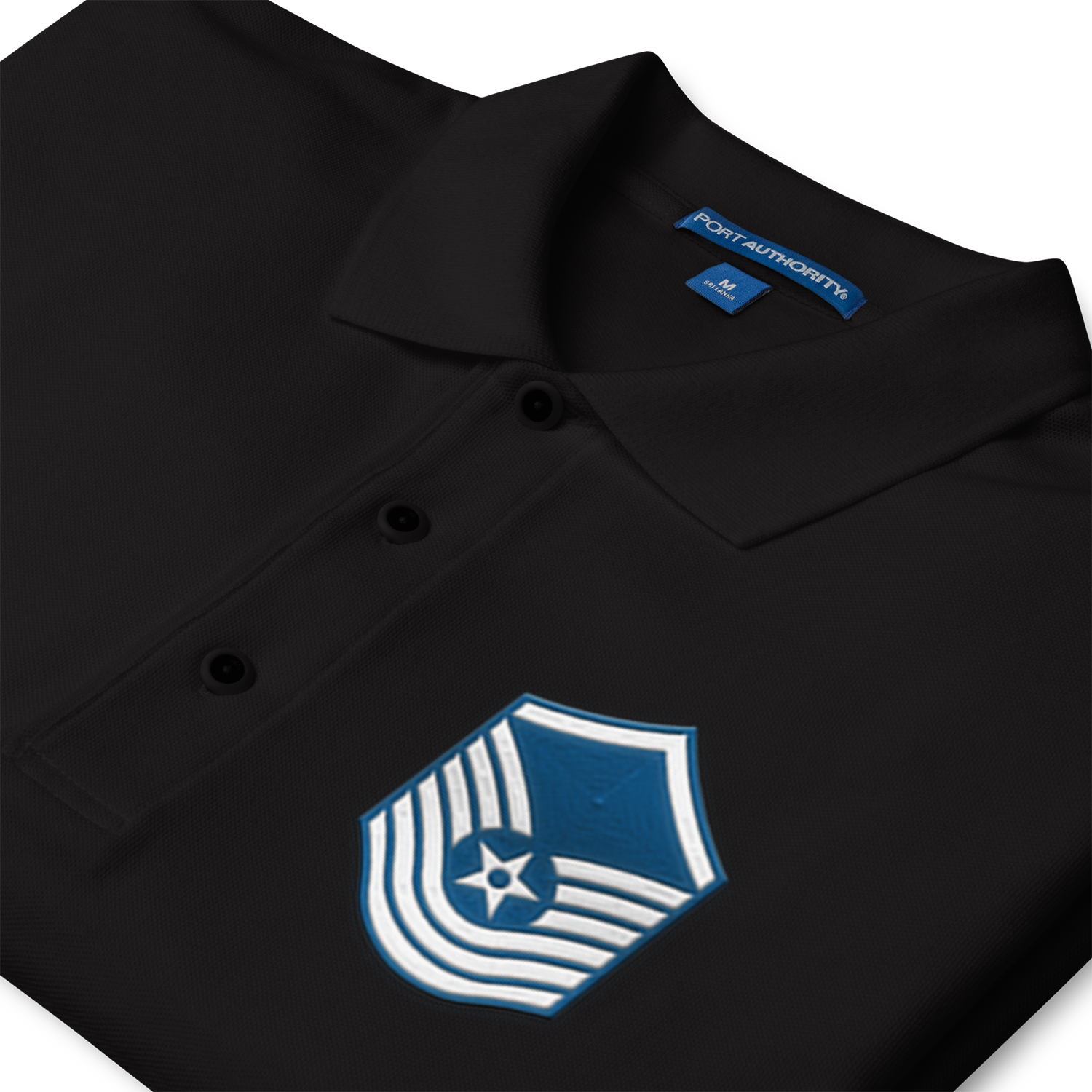 Custom US Air Force Ranks/Insignia Print On Left Chest Polo Shirt
