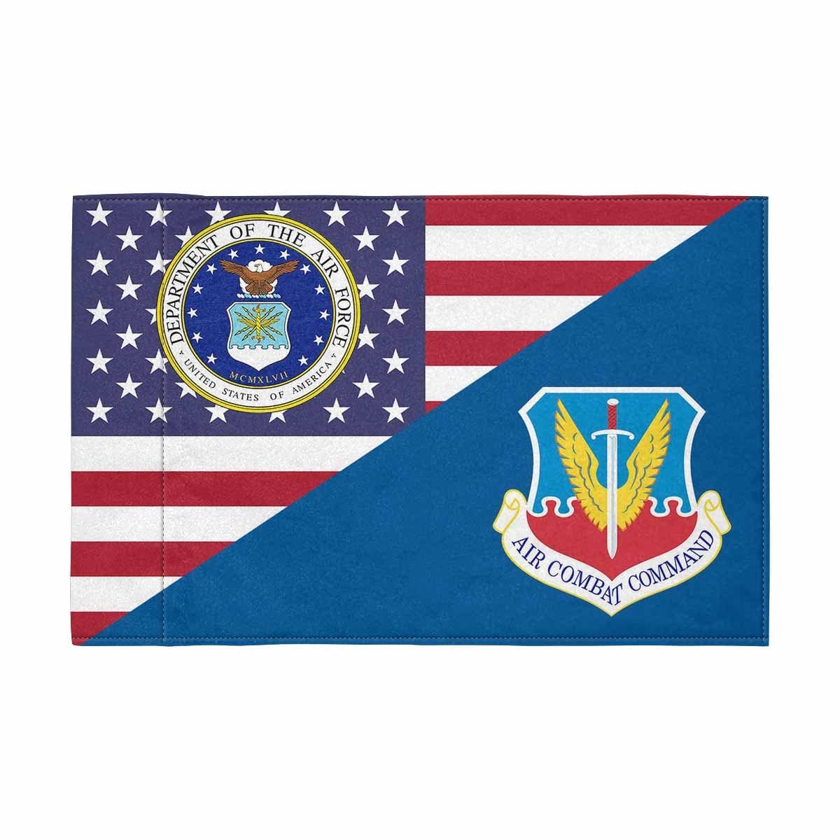 US Air Force Air Combat Command Motorcycle Flag 9" x 6" Twin-Side Printing D01-MotorcycleFlag-USAF-Veterans Nation