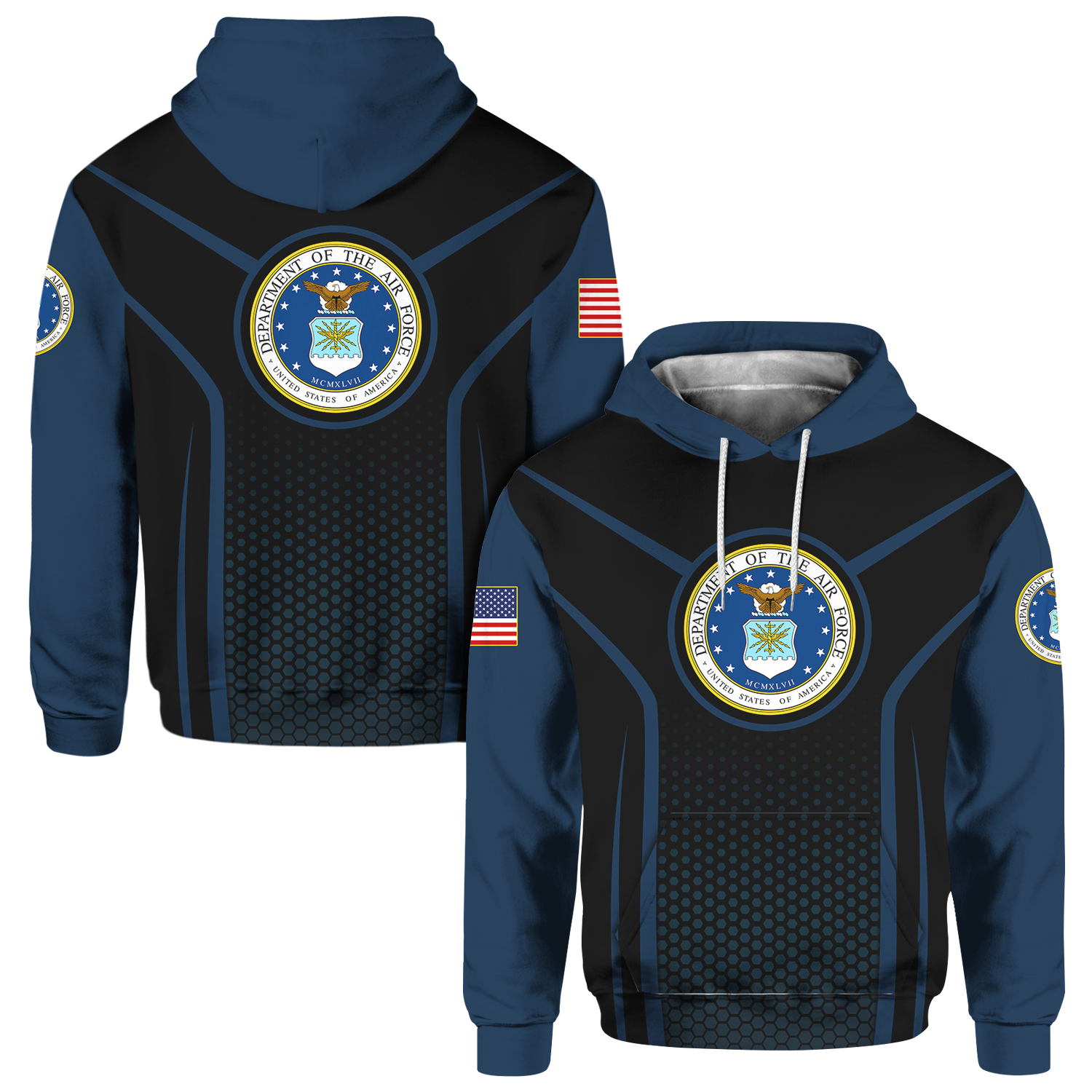 US Armed Forces Logo 3D All Over Prints Hoodie-Full Printed Apparel-Veterans Nation