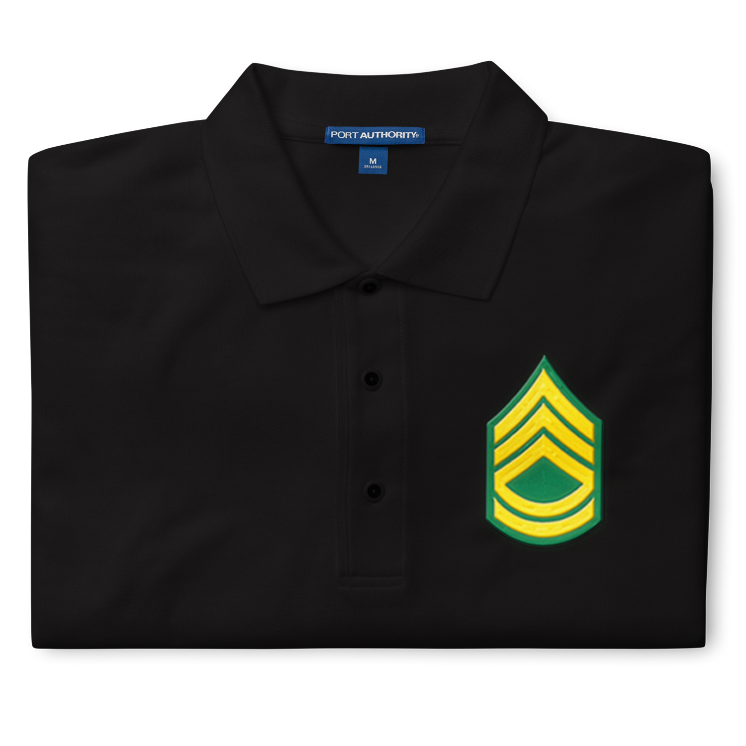 Custom US Army Ranks/Insignia Print On Left Chest Polo Shirt