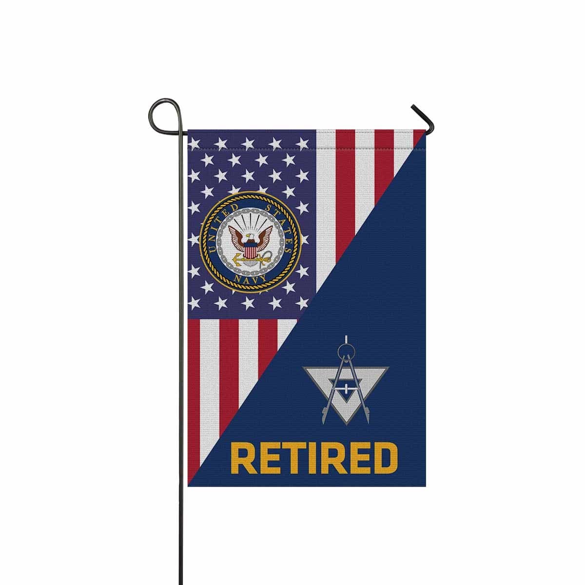 US Navy Draftsman Navy DM Retired Garden Flag/Yard Flag 12 inches x 18 inches Twin-Side Printing-GDFlag-Navy-Rate-Veterans Nation