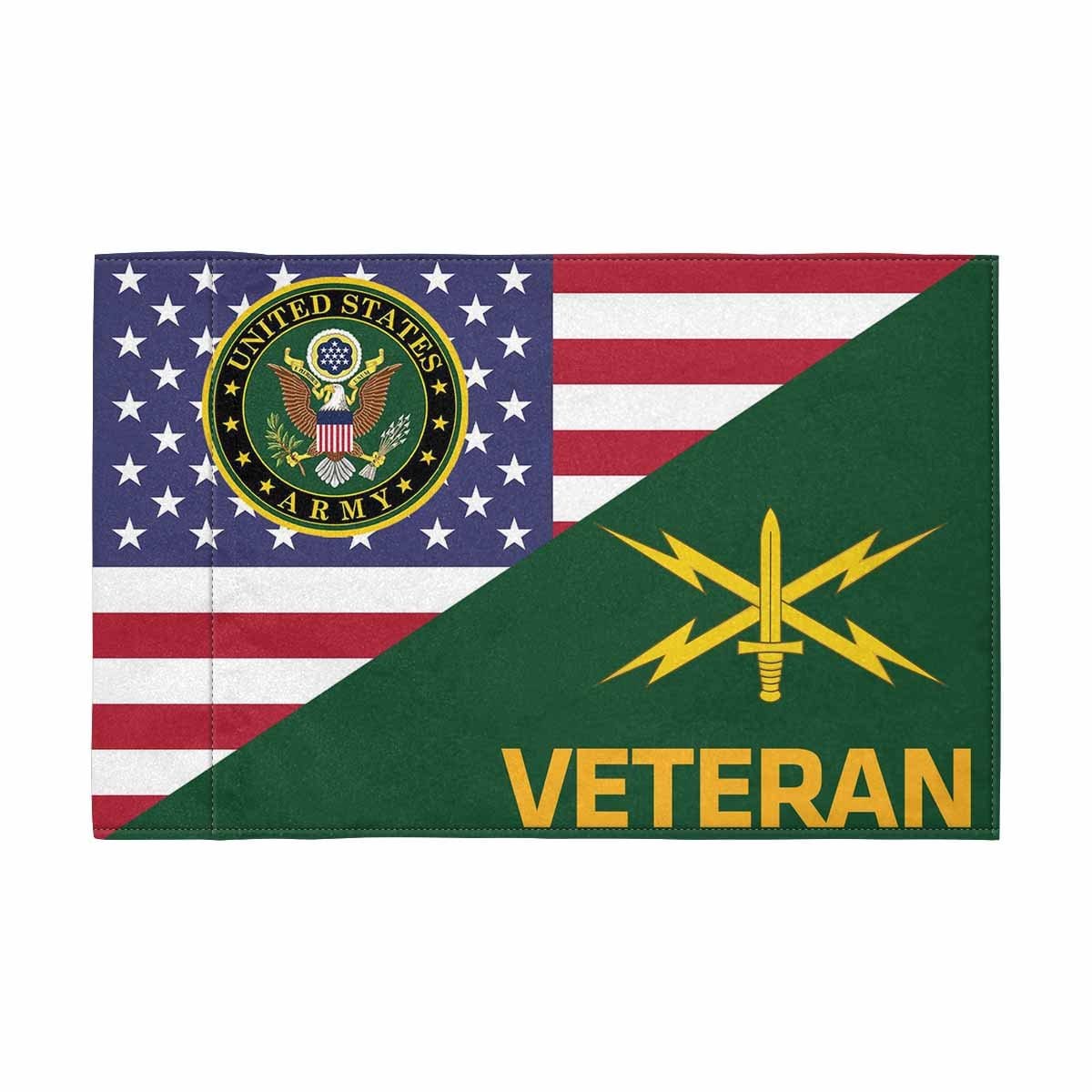 US Army Cyber Corps Veteran Motorcycle Flag 9" x 6" Twin-Side Printing D01-MotorcycleFlag-Army-Veterans Nation