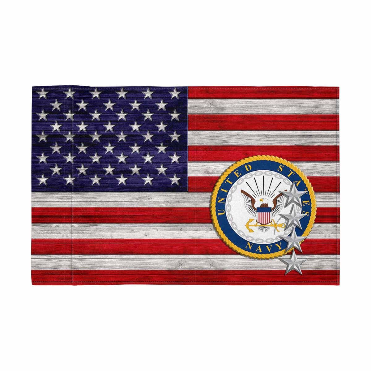 US Navy O-10 Motorcycle Flag 9" x 6" Twin-Side Printing D02-MotorcycleFlag-Navy-Veterans Nation