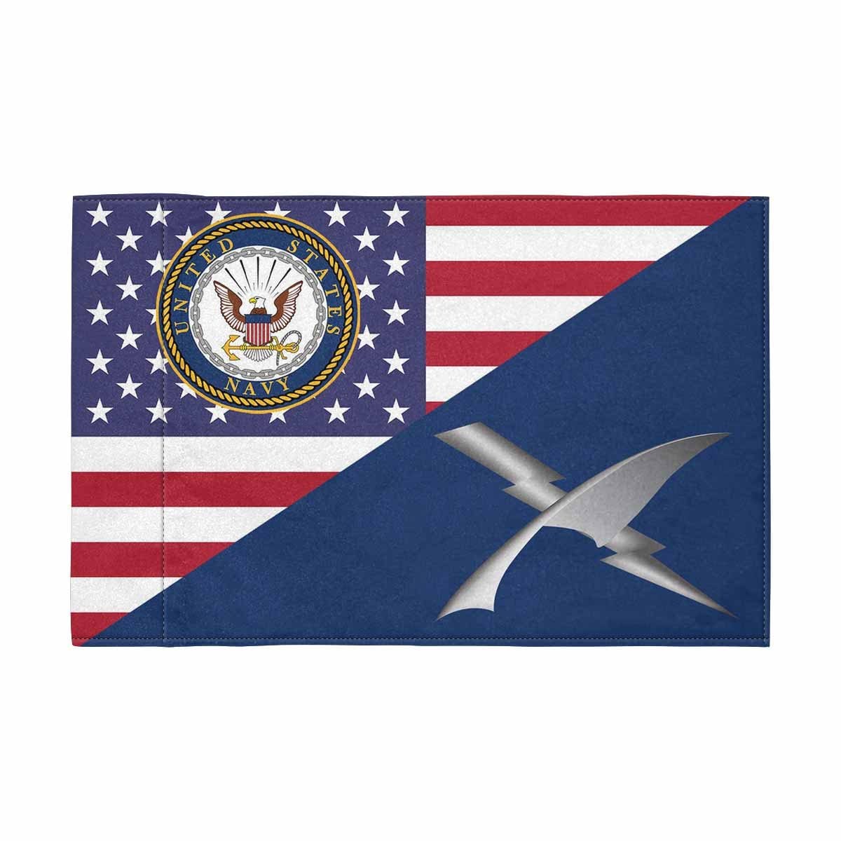US Navy Cryptologic technician Navy CT Motorcycle Flag 9" x 6" Twin-Side Printing D01-MotorcycleFlag-Navy-Veterans Nation