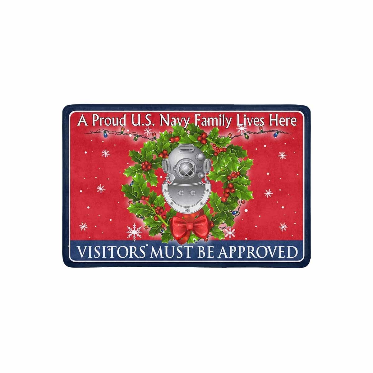 US Navy Diver Navy ND - Visitors must be approved-Doormat-Navy-Rate-Veterans Nation