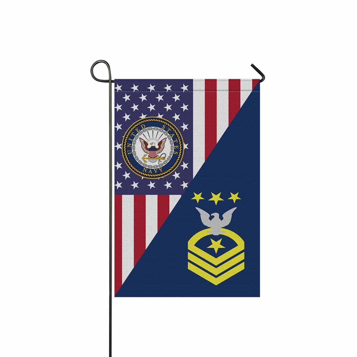 US Navy E-9 Master Chief Petty Officer Of The Navy E9 MCPON Collar Device Garden Flag/Yard Flag 12 inches x 18 inches Twin-Side Printing-GDFlag-Navy-Collar-Veterans Nation