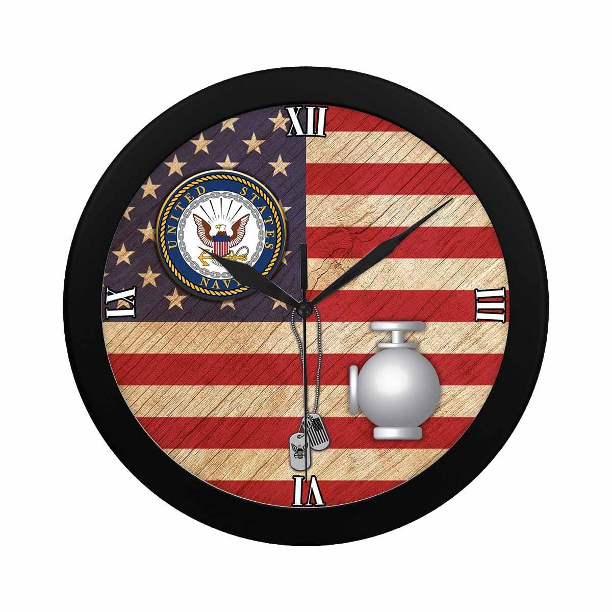 US Navy Utilitiesman Navy UT Wall Clock-WallClocks-Navy-Rate-Veterans Nation
