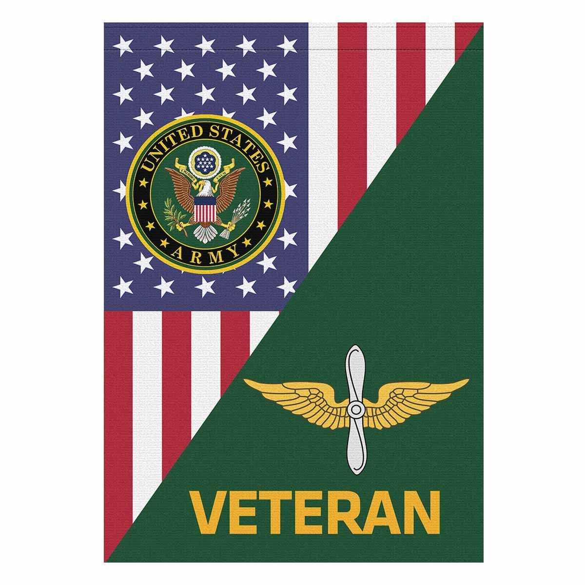US Army Aviation Veteran House Flag 28 Inch x 40 Inch Twin-Side Printing-HouseFlag-Army-Branch-Veterans Nation