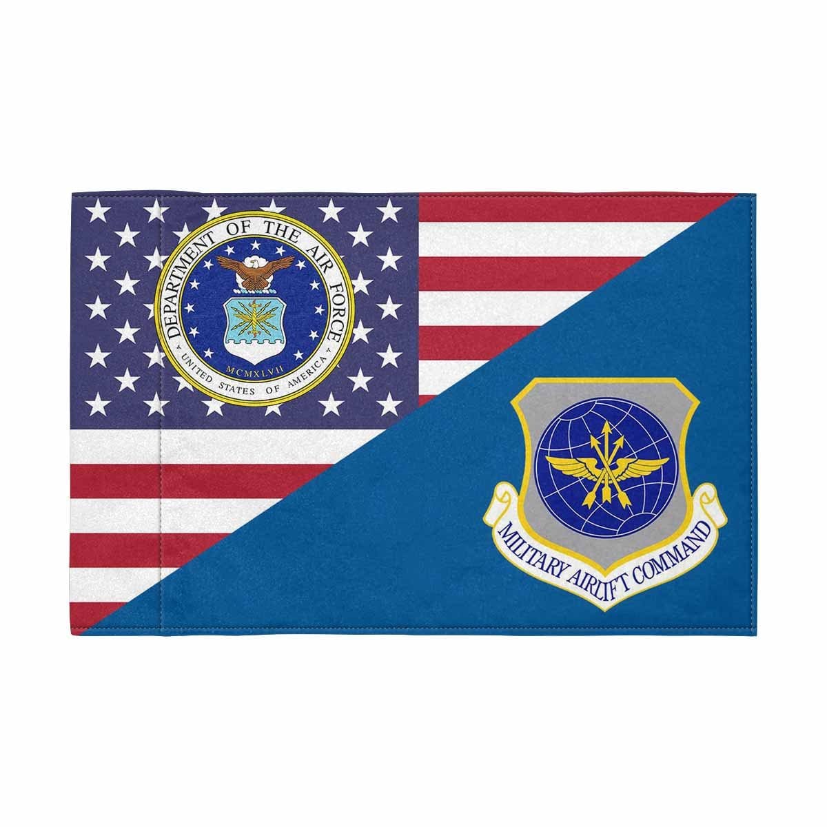 US Air Force Military Airlift Command Motorcycle Flag 9" x 6" Twin-Side Printing D01-MotorcycleFlag-USAF-Veterans Nation