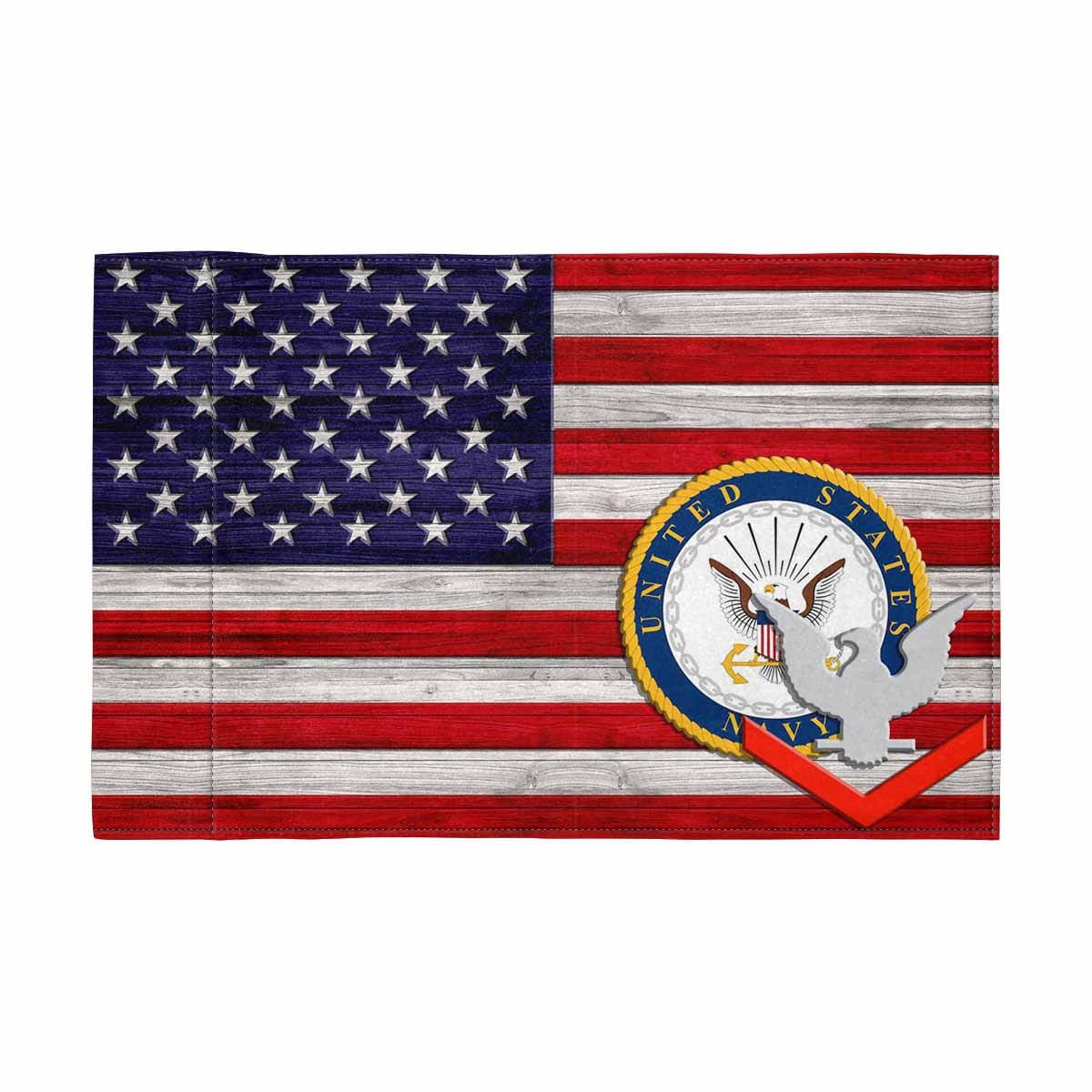 US Navy E-4 Motorcycle Flag 9" x 6"(Each Piece With Different Printing）-Garden Flag-Veterans Nation
