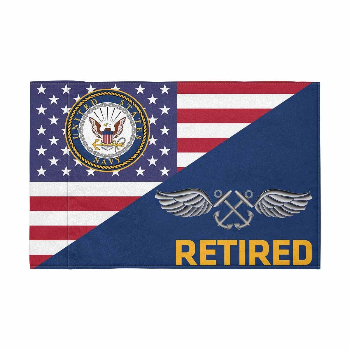 US Navy Aviation Boatswain's Mate Navy AB Retired Motorcycle Flag 9" x 6" Twin-Side Printing D01-MotorcycleFlag-Navy-Veterans Nation