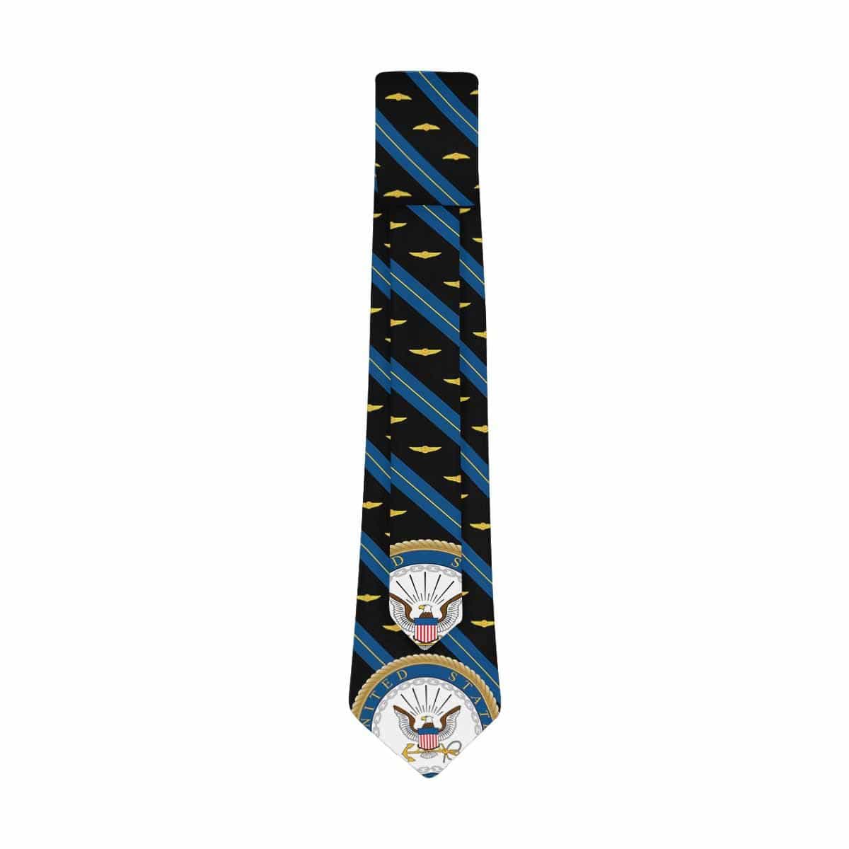 US Navy Naval Aircrew Warfare Specialist Badge Classic Necktie (Two Sides)-Necktie-Navy-Badge-Veterans Nation