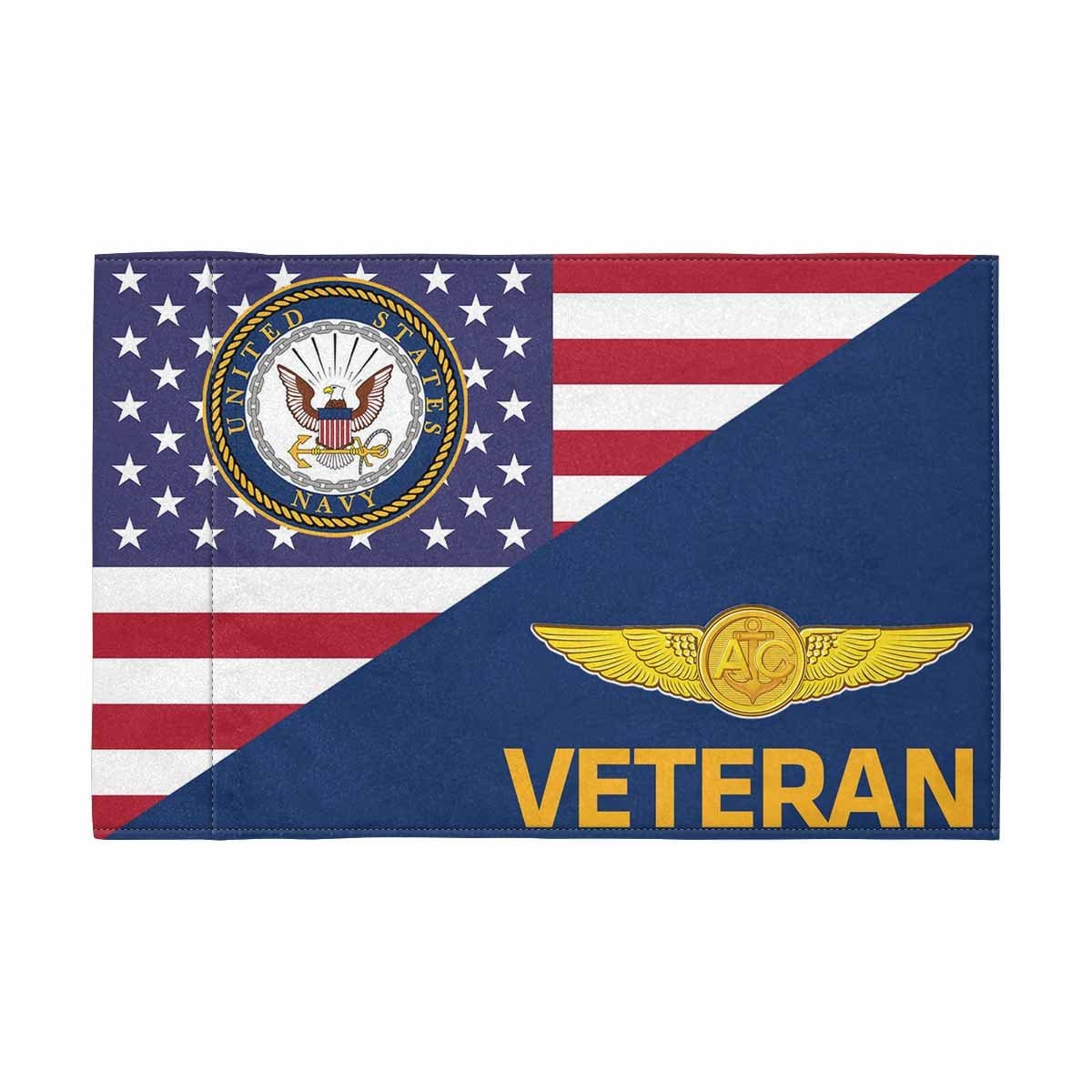 US Navy Naval Aircrew Warfare Specialist Veteran Motorcycle Flag 9" x 6" Twin-Side Printing D01-MotorcycleFlag-Navy-Veterans Nation