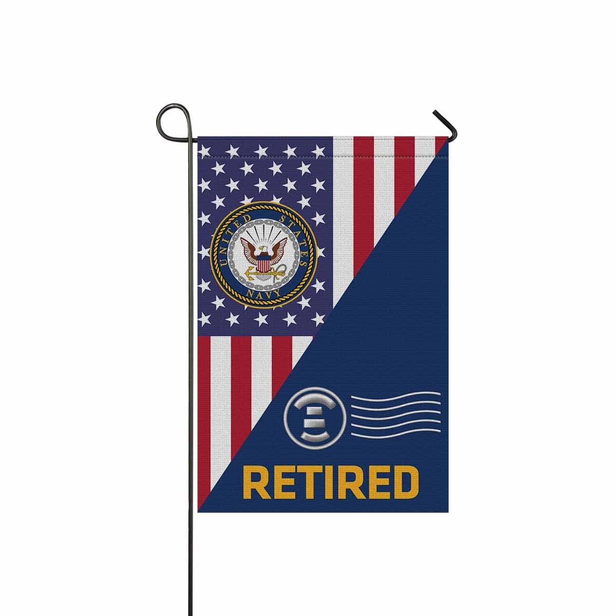 US Navy Postal Clerk Navy PC Retired Garden Flag/Yard Flag 12 inches x 18 inches Twin-Side Printing-GDFlag-Navy-Rate-Veterans Nation