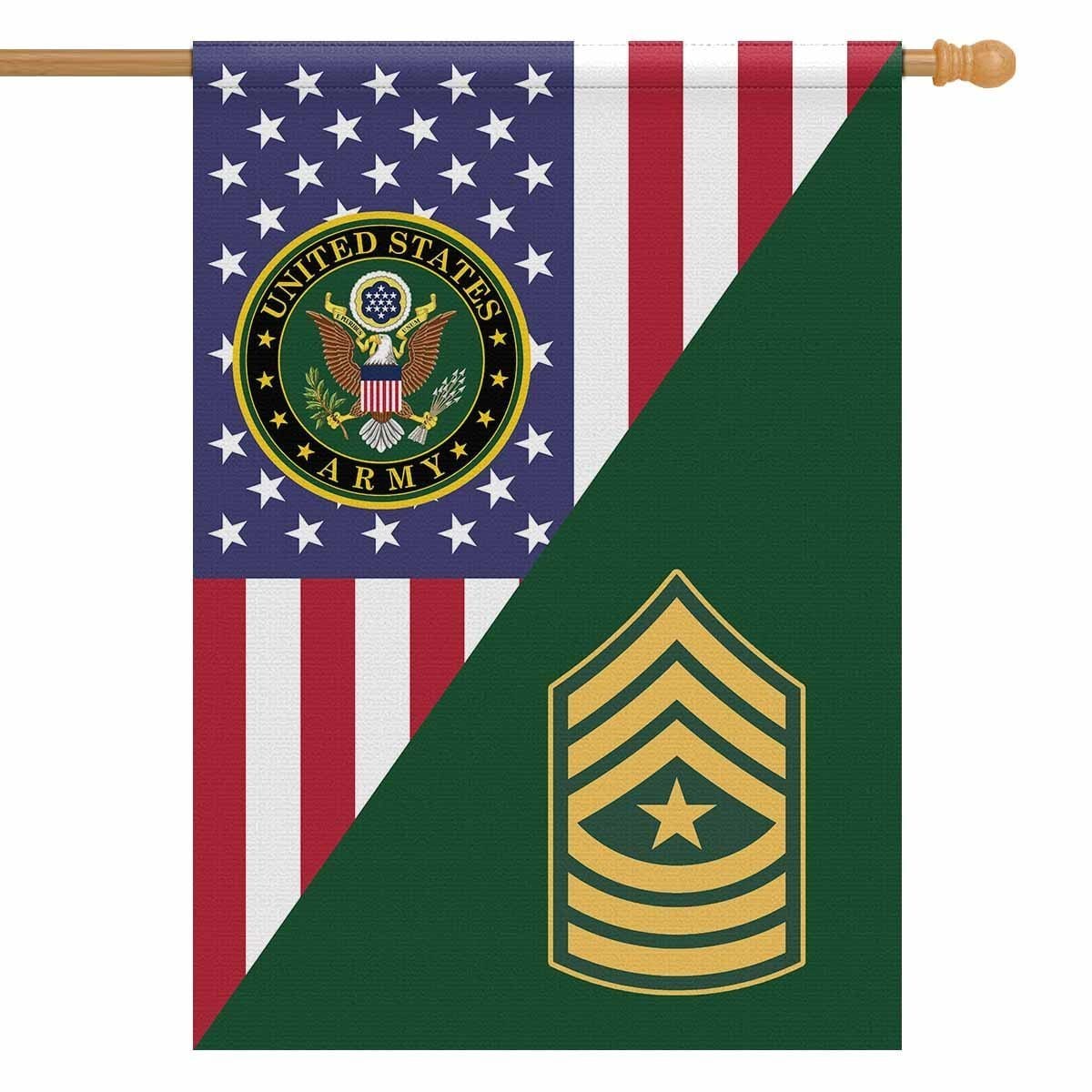 US Army Insignia With America Flag House Flag 28 Inch x 40 Inch Twin-Side Printing-HouseFlag-Army-Veterans Nation
