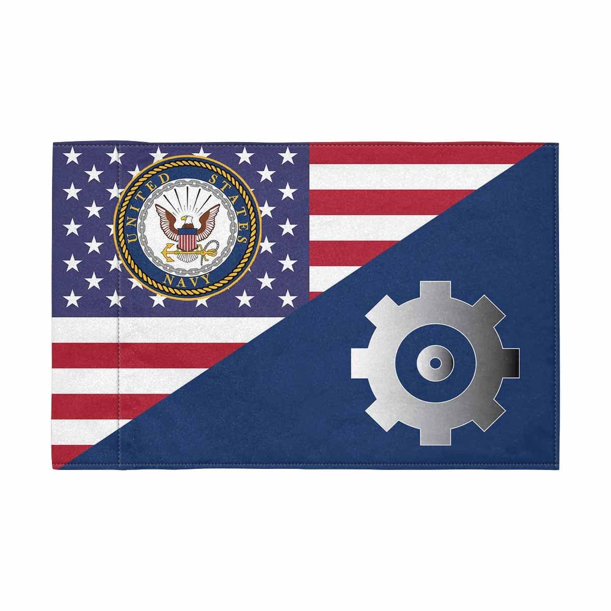 US Navy Engineman Navy EN Motorcycle Flag 9" x 6" Twin-Side Printing D01-MotorcycleFlag-Navy-Veterans Nation