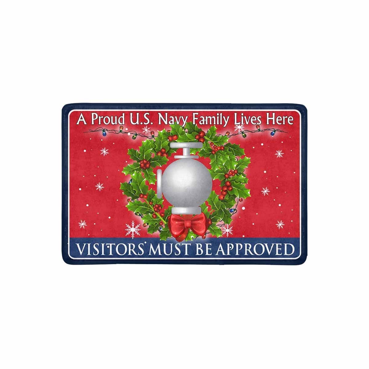 Navy Utilitiesman Navy UT - Visitors must be approved - Christmas Doormat-Doormat-Navy-Rate-Veterans Nation