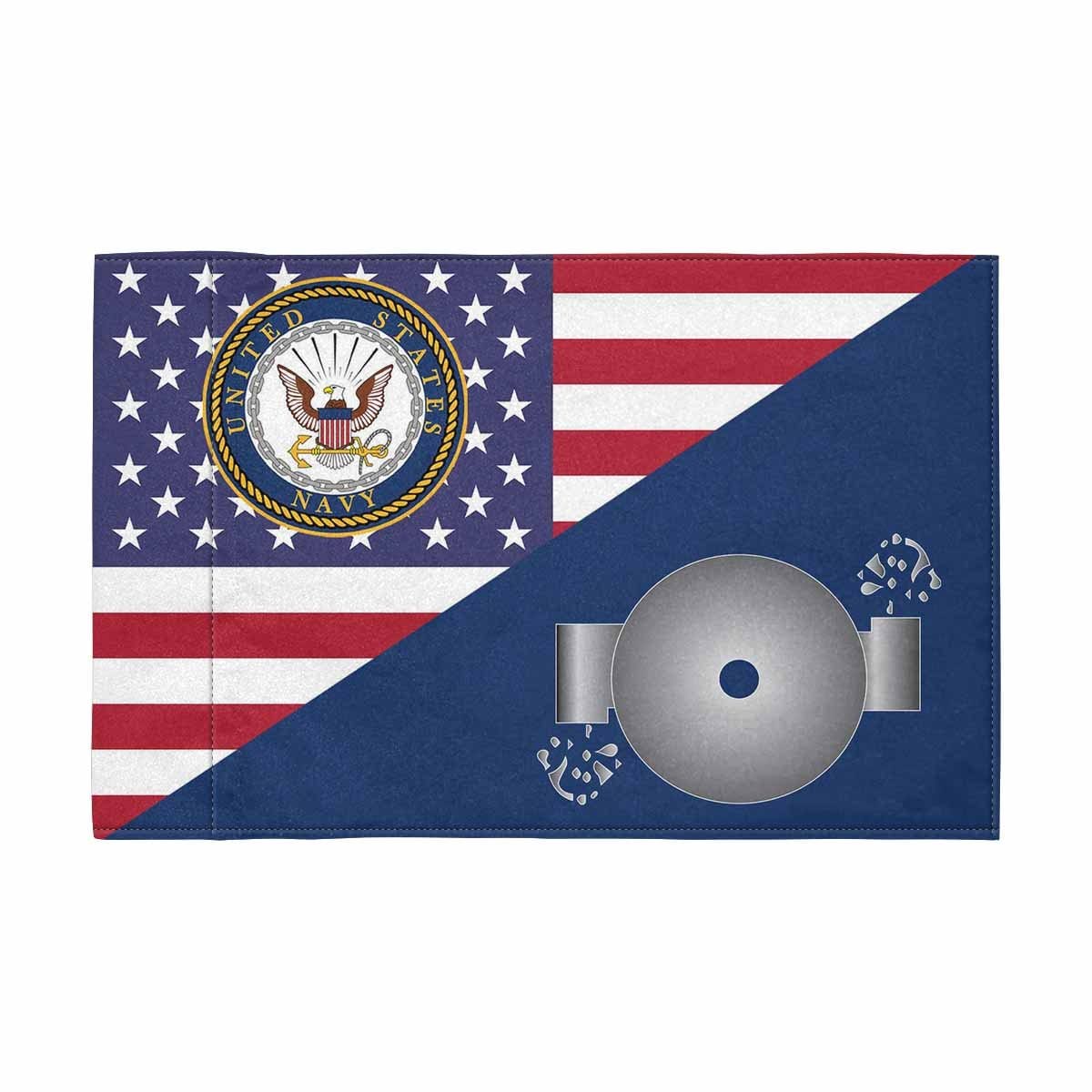 US Navy Boiler technician Navy BT Motorcycle Flag 9" x 6" Twin-Side Printing D01-MotorcycleFlag-Navy-Veterans Nation