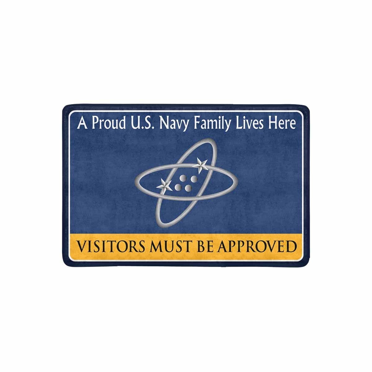 U.S Navy Electronics technician Navy ET Family Doormat - Visitors must be approved (23,6 inches x 15,7 inches)-Doormat-Navy-Rate-Veterans Nation