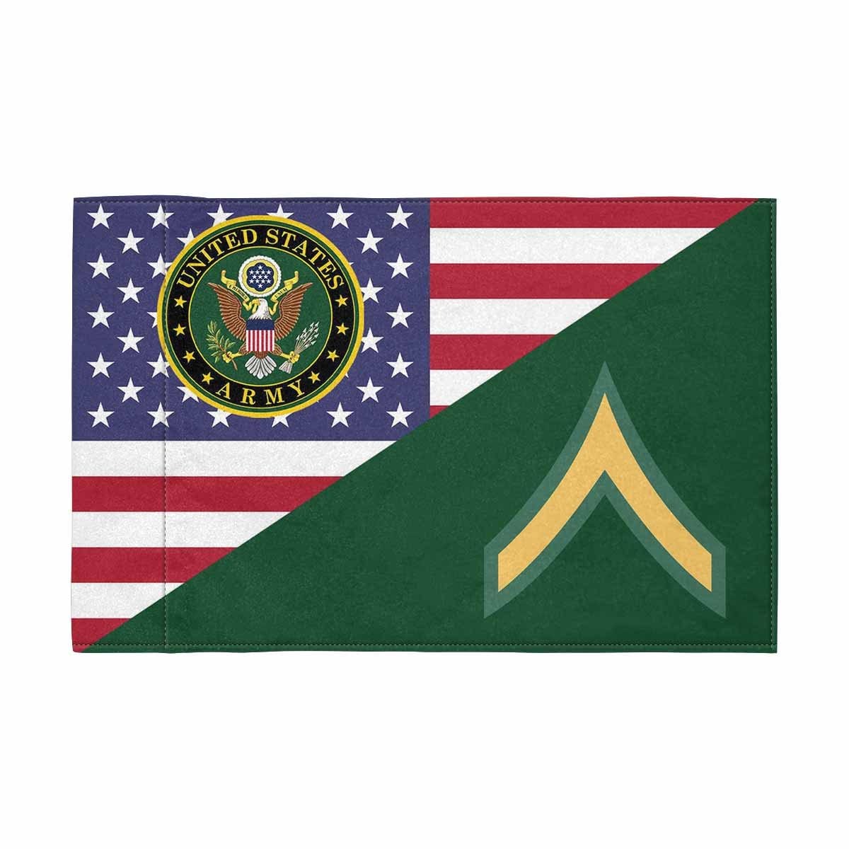 US Army E-2 Motorcycle Flag 9" x 6" Twin-Side Printing D01-Garden Flag-Veterans Nation