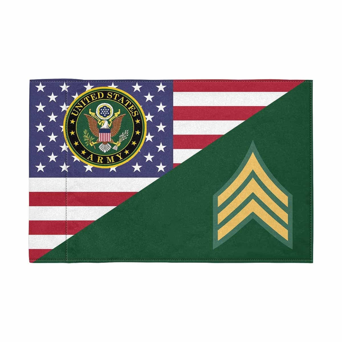 US Army E-5 SGT Motorcycle Flag 9" x 6" Twin-Side Printing D01-Garden Flag-Veterans Nation