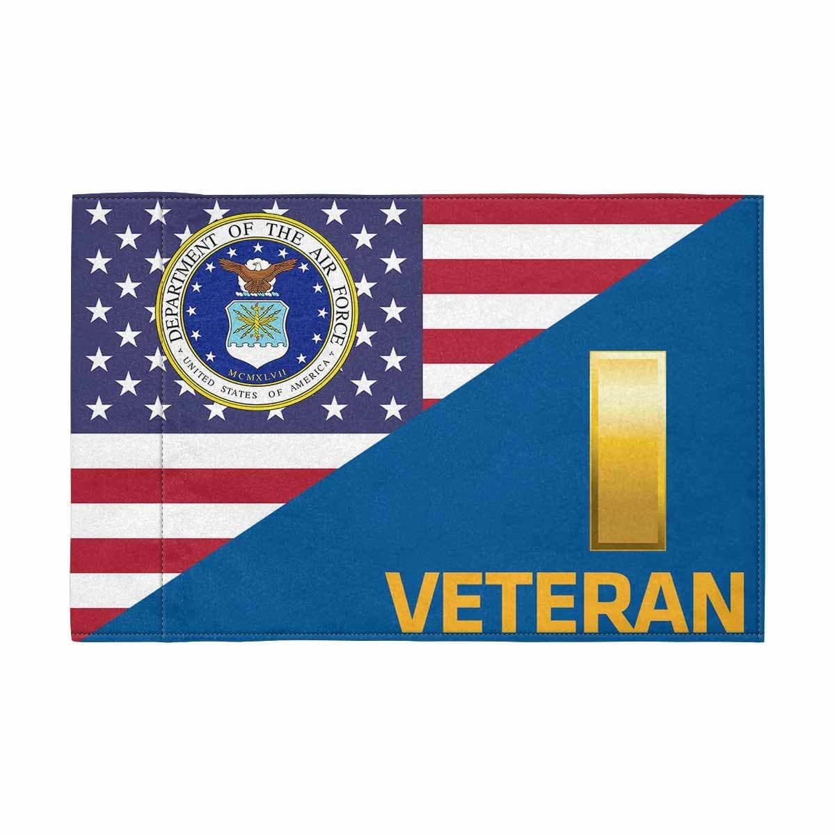 US Air Force O-1 Veteran Motorcycle Flag 9" x 6" Twin-Side Printing D01-MotorcycleFlag-USAF-Veterans Nation