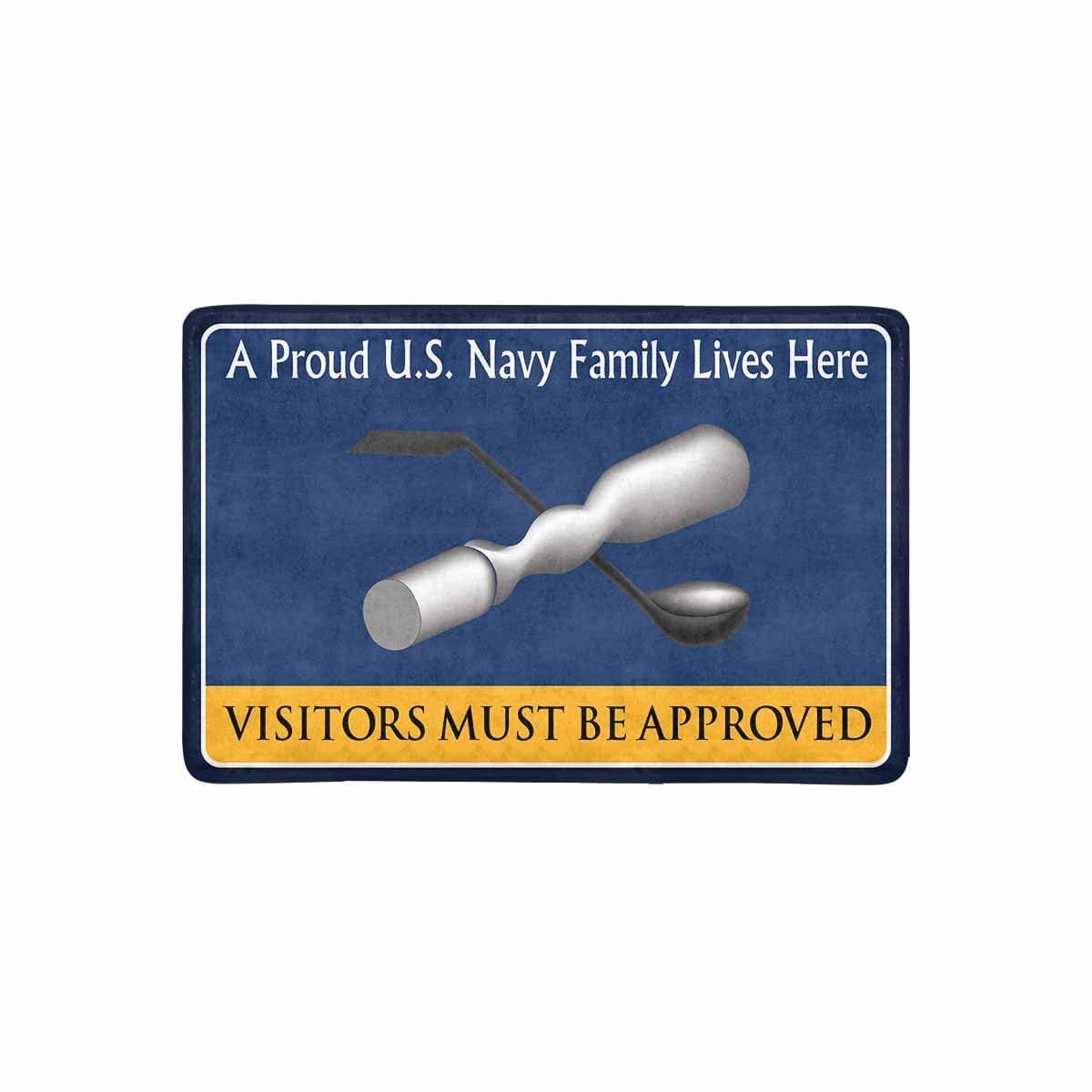 Navy Molder Navy ML Family Doormat - Visitors must be approved (23,6 inches x 15,7 inches)-Doormat-Navy-Rate-Veterans Nation