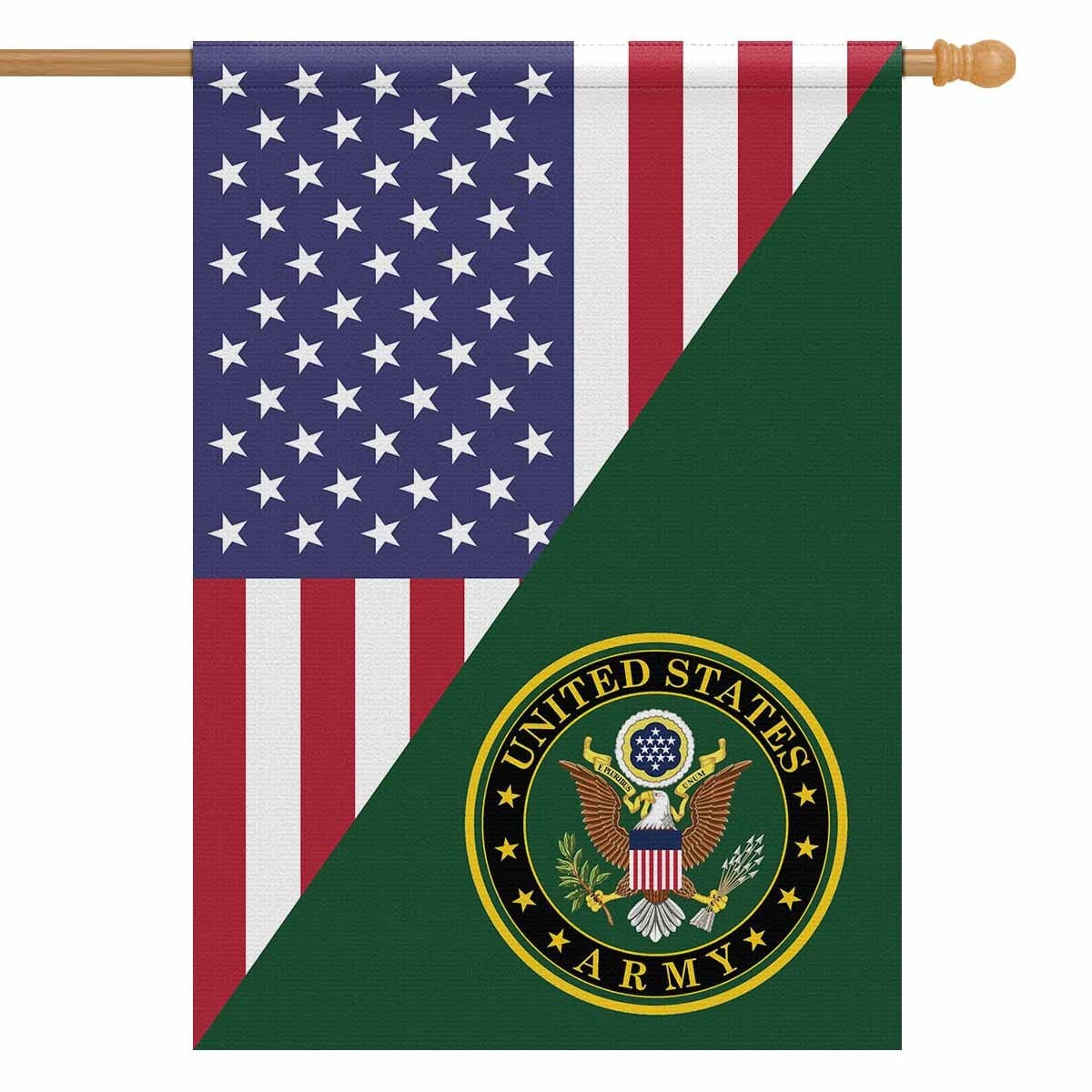 US Army Logo House Flag 28 inches x 40 inches Twin-Side Printing-HouseFlag-Army-Logo-Veterans Nation