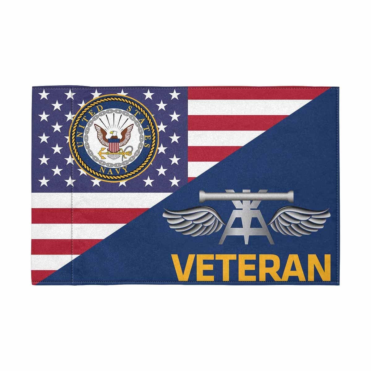 US Navy Aviation Fire Control Tech Navy AQ Veteran Motorcycle Flag 9" x 6" Twin-Side Printing D01-MotorcycleFlag-Navy-Veterans Nation