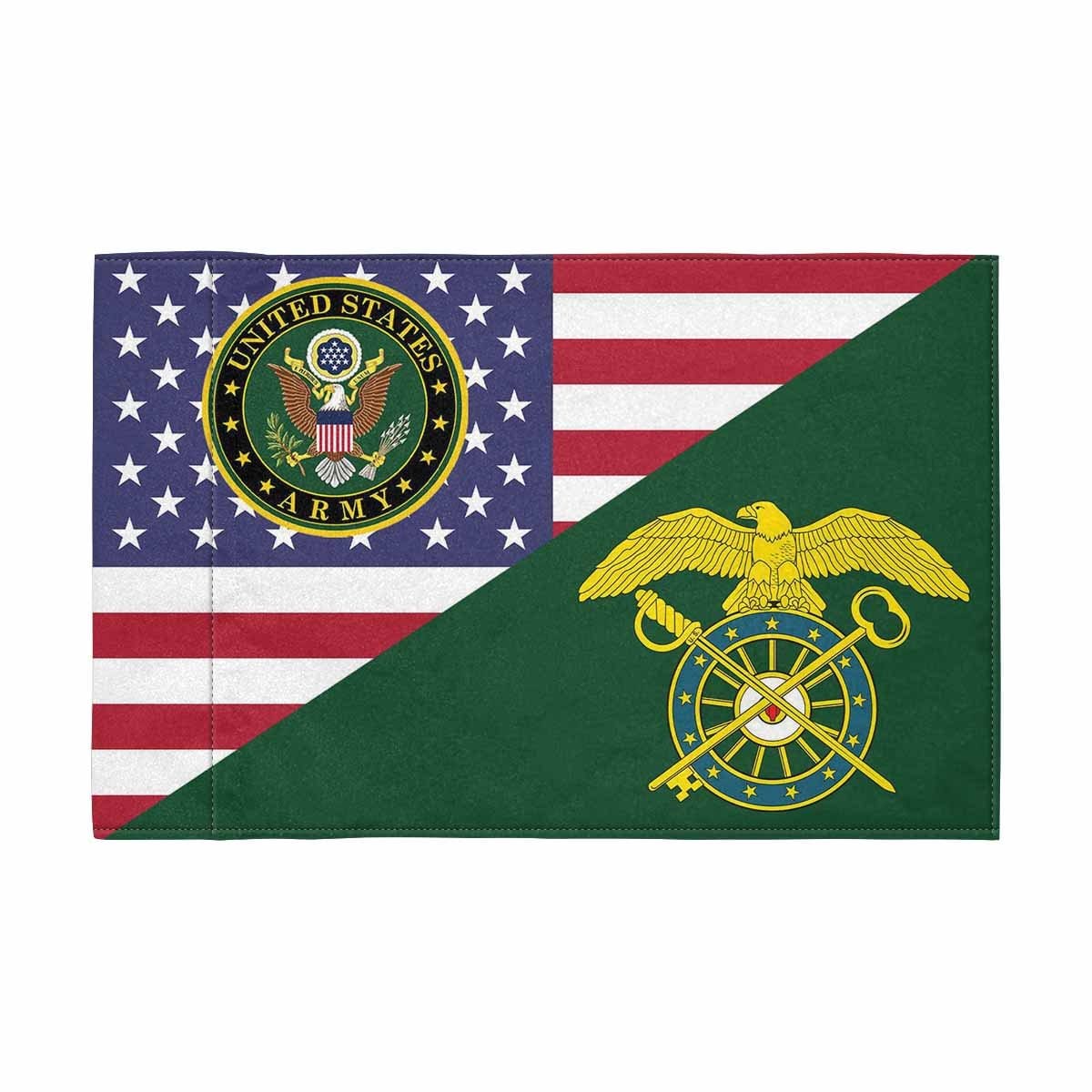 US Army Quartermaster Corps Motorcycle Flag 9" x 6" Twin-Side Printing D01-Garden Flag-Veterans Nation