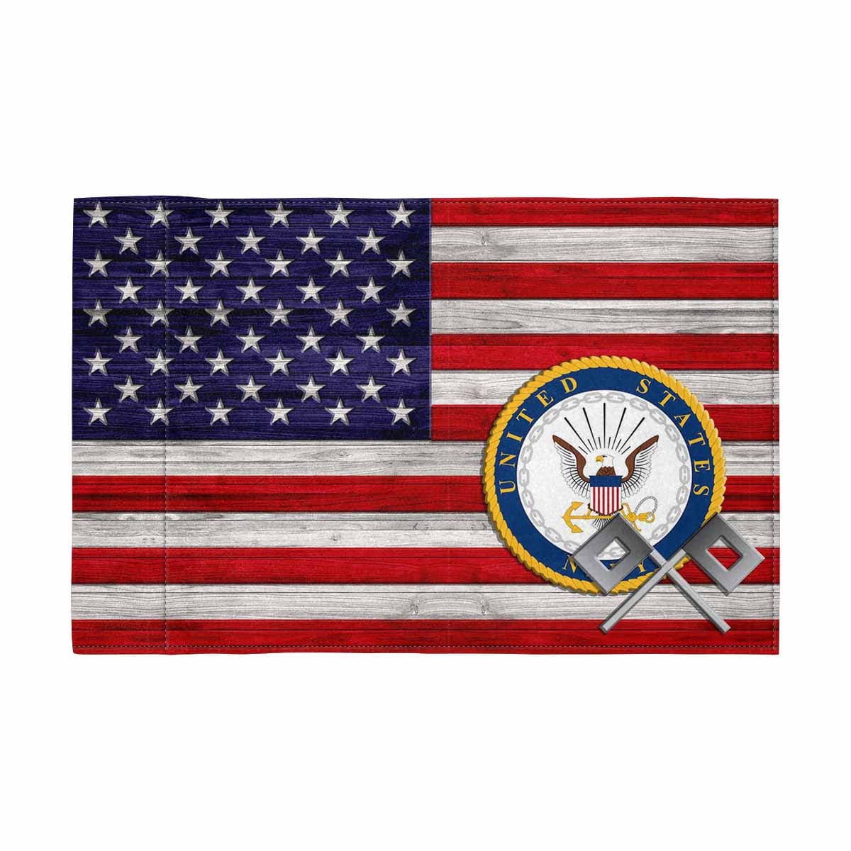 US Navy Signalman Navy SN Motorcycle Flag 9" x 6" Twin-Side Printing D02-MotorcycleFlag-Navy-Veterans Nation