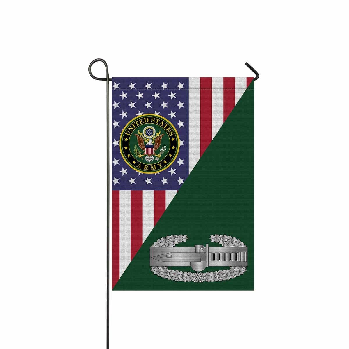 US Army Combat Action Badge Garden Flag 12Inches x 18Inches Twin-Side Printing-GDFlag-Army-Badge-Veterans Nation