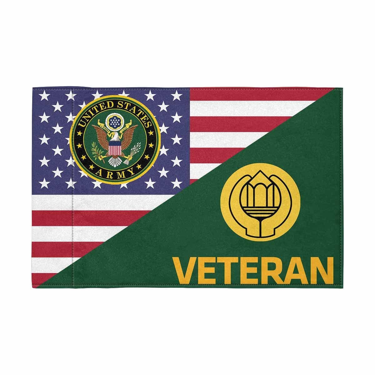 US Army Chaplain Assistant Veteran Motorcycle Flag 9" x 6" Twin-Side Printing D01-MotorcycleFlag-Army-Veterans Nation