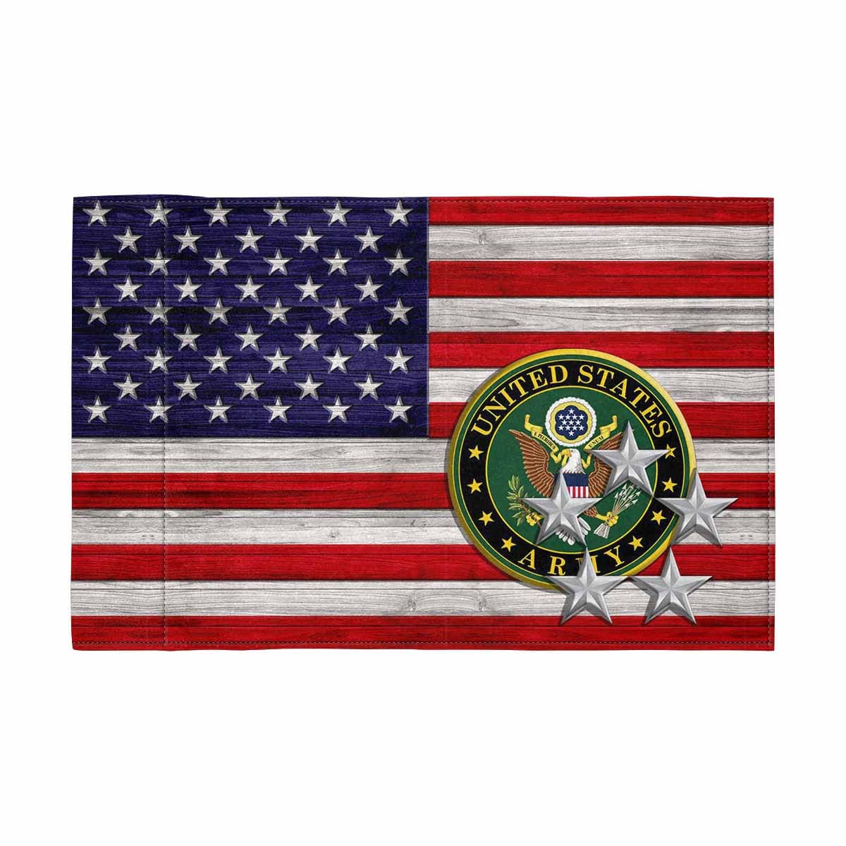 US Army O-10 GA Motorcycle Flag 9" x 6" Twin-Side Printing D02-Garden Flag-Veterans Nation