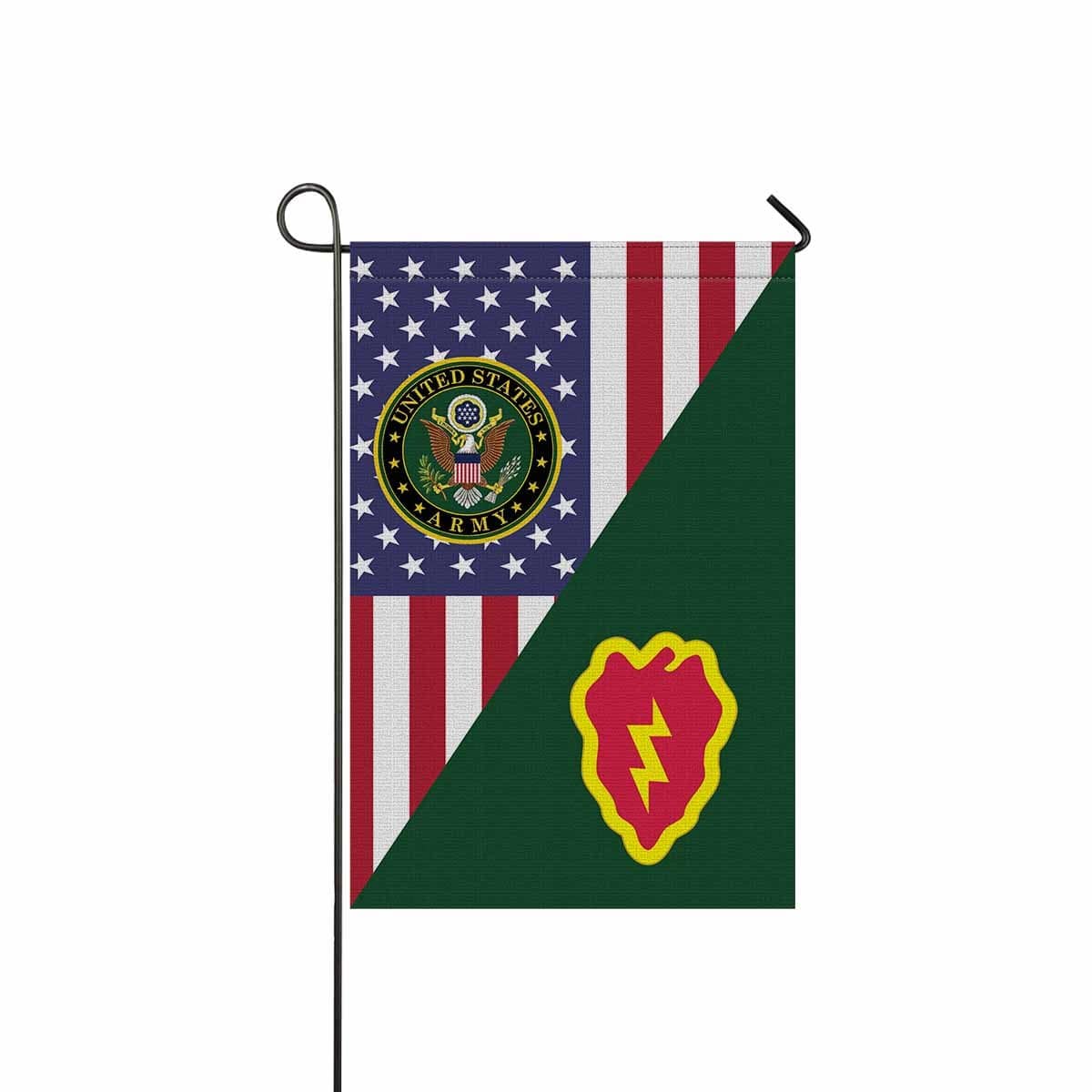 US ARMY 25th Infantry Division Garden Flag/Yard Flag 12 inches x 18 inches Twin-Side Printing-GDFlag-Army-CSIB-Veterans Nation